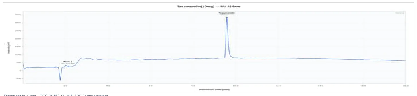 Cromatograma HPLC del lote TES-10MG-0924A